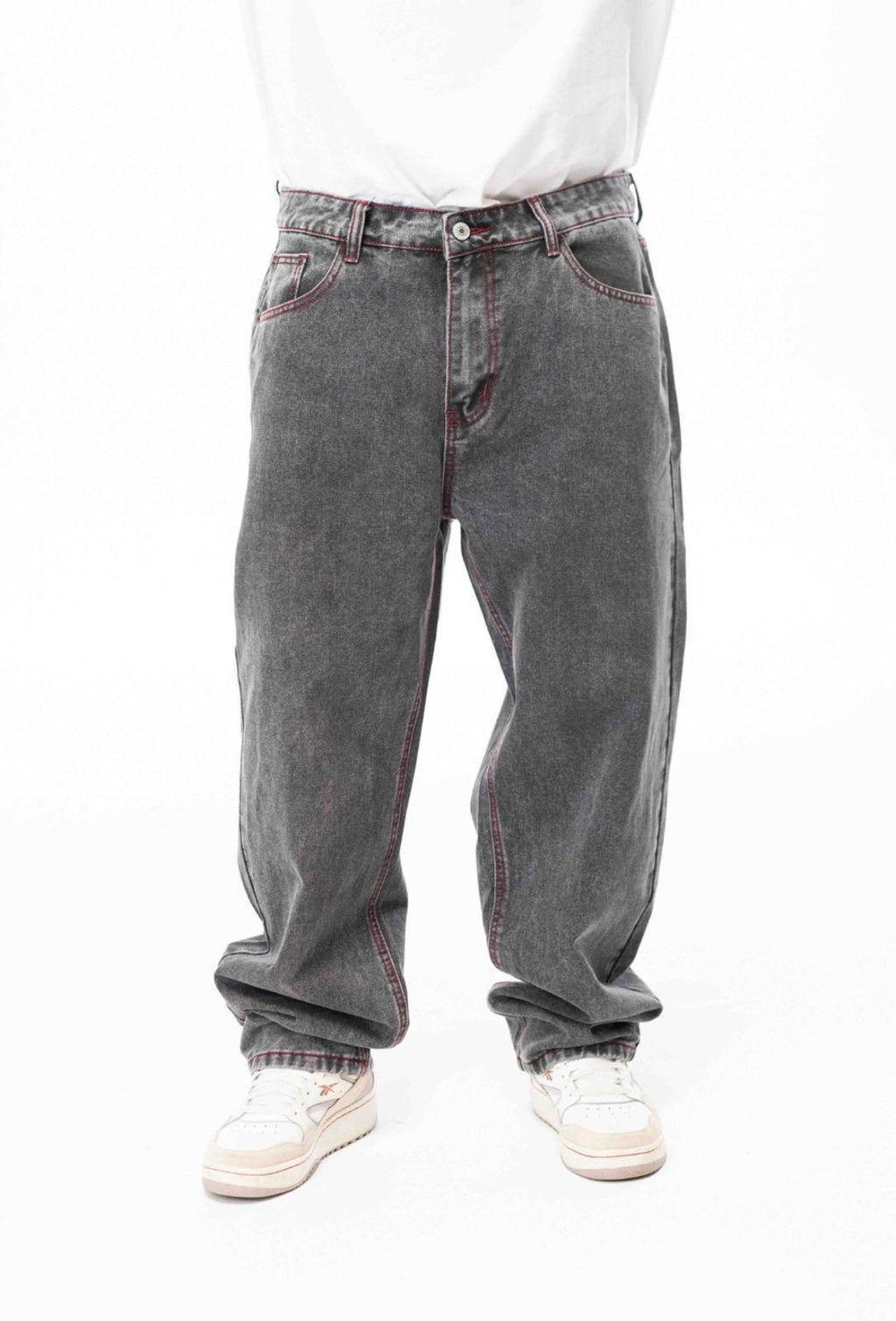 Jeans GRIS BORDADO